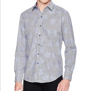 NWT Robert Graham XL blue button down shirt